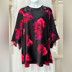 Retro 3/4 Sleeve Floral Dress